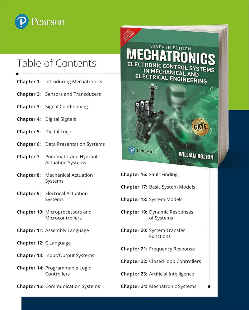 Mechatronics (Electronic Control Systems In Mechanical and Electrical Engineering), 7th Edition Includes Gate Questions by William Bolton